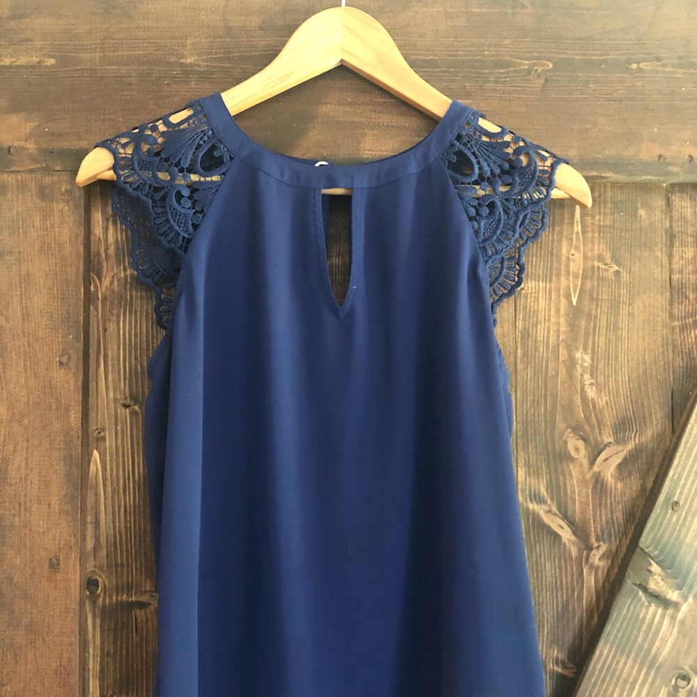 Express navy blouse